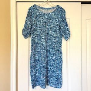 Lilly Pulitzer Belden T-shirt Dress Cumulus Blue Blooming Together Medium